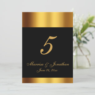 Luxury Black Gold Calligraphy Border Wedding Table