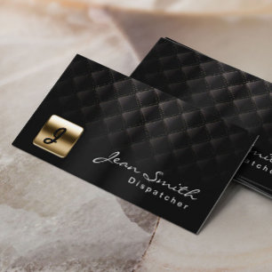 Luxury Black & Gold Dispatcher Business Card
