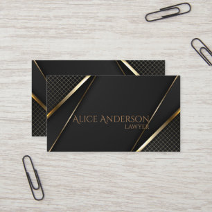 Luxury black gold elegant lawyer Business Card