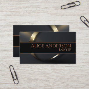Luxury black gold elegant lawyer  Business Card