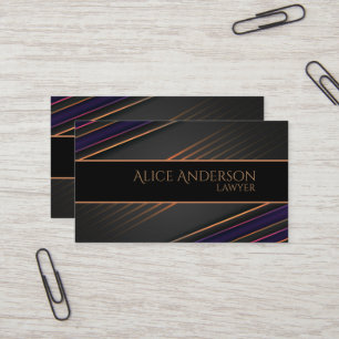 Luxury black gold elegant lawyer Business Card