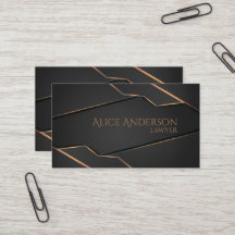 Luxury black gold elegant lawyer Business Card
