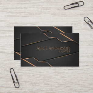 Luxury black gold elegant lawyer  Business Card