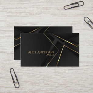 Luxury black gold elegant lawyer  Business Card