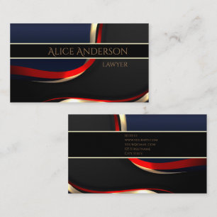 Luxury black gold elegant lawyer Business Card