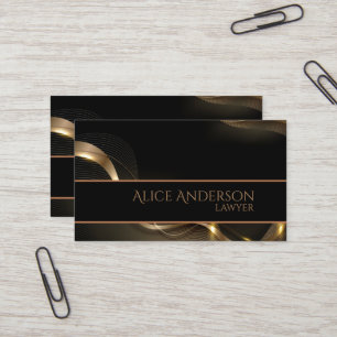 Luxury black gold elegant lawyer  Business Card