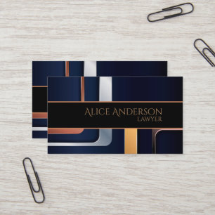 Luxury black gold elegant lawyer Business Card