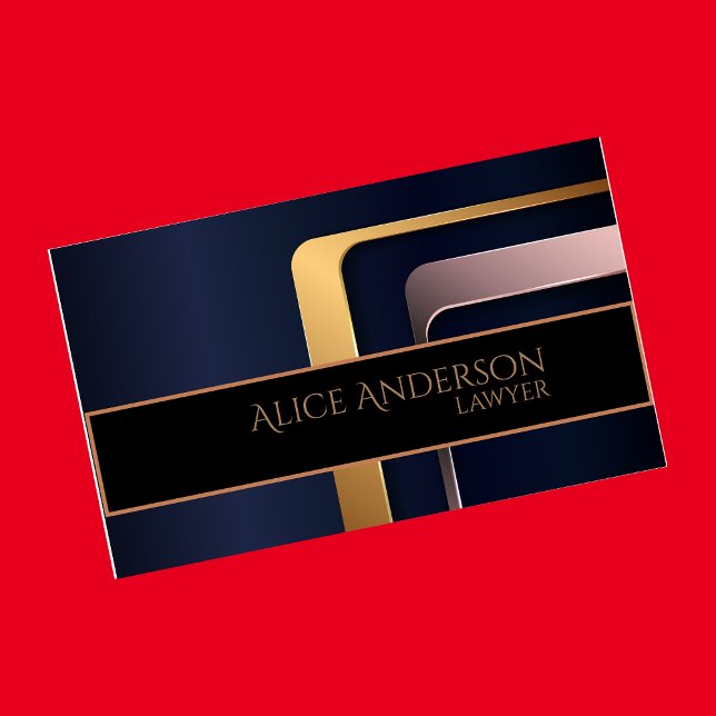 Luxury black gold elegant lawyer  Business Card (Creator Uploaded)
