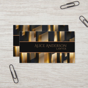 Luxury black gold elegant lawyer Business Card
