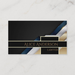 Luxury black gold elegant lawyer Business Card