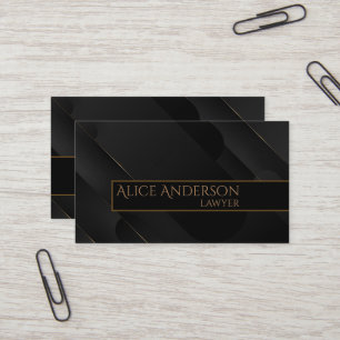Luxury black gold elegant lawyer  Business Card