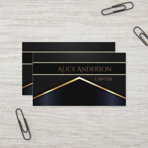 Luxury black gold elegant lawyer  Business Card