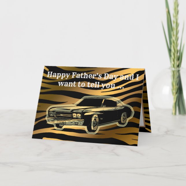 Luxury Black Gold Father Day Thank You Card (Front)