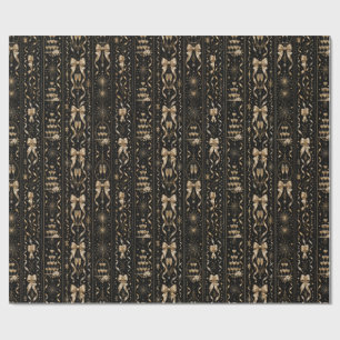 Luxury Black Gold Gift Wrap   Art Deco