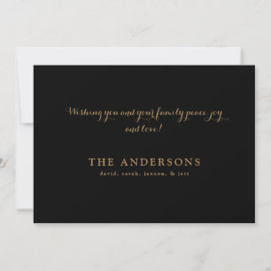 Luxury Black Gold Holiday Card