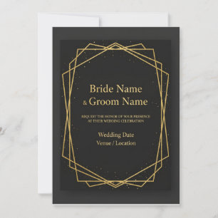 Luxury Black & Gold Invitation