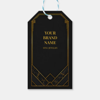 Luxury Black Gold Jewellery Gift Hang Tag