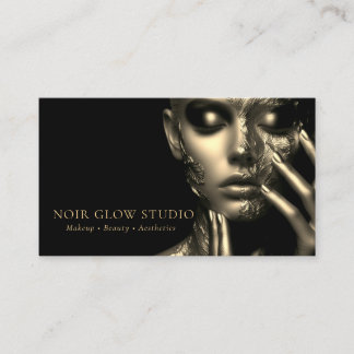 Luxury Black Gold Makeup Artist Beauty Business Ca Card