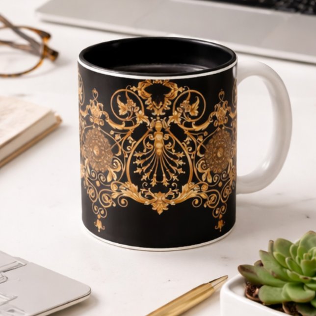 Luxury Black & Gold Marble Coffee Mug | Elegant Ae (Creator Uploaded)