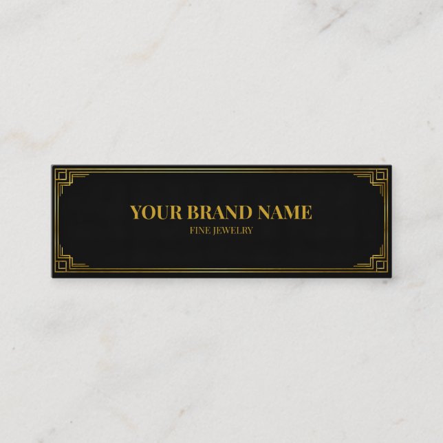 Luxury Black Gold Mini Bracelet Display Card (Front)