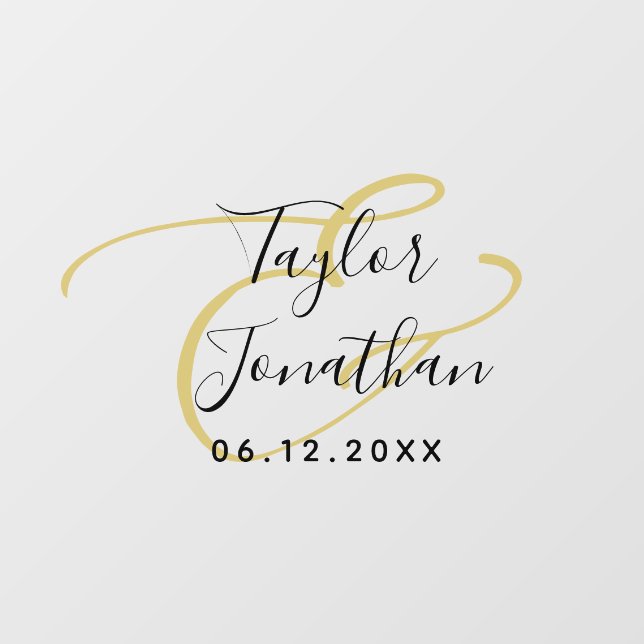 Luxury Black & Gold Minimal Classy Custom Wedding  (Sheet)