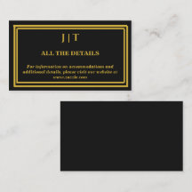 Luxury Black & Gold Monogram Wedding Enclosure