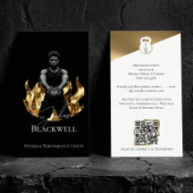 Luxury Black Gold Personal Trainer Fitness Photo 