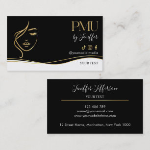 Luxury Black & Gold PMU Bussines card