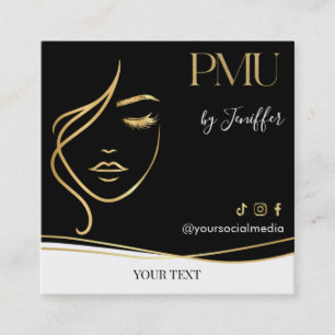 Luxury Black & Gold PMU Bussines card