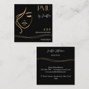 Luxury Black & Gold PMU Bussines card
