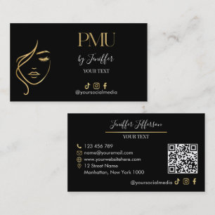 Luxury Black & Gold PMU Bussines card