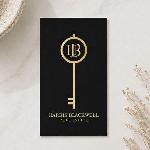 Luxury Black Gold Realtor Business Card