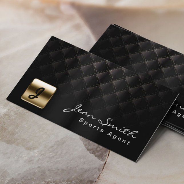 Luxury Black & Gold Sports Agent Business Card (Creator Uploaded)