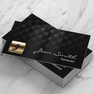 Luxury Black & Gold Tattoo Art Business Card