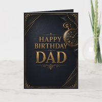 Luxury Black & Gold Vintage Pocket Watch Birthday