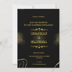 Luxury Black Gold Wedding Invitation Story