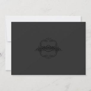 Luxury Black Gothic Wedding Invitation