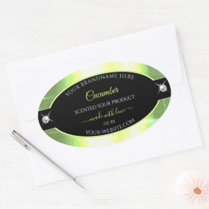 Luxury Black Light Green Brilliants Product Label