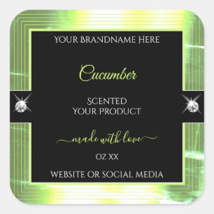 Luxury Black Light Green Brilliants Product Label
