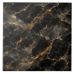 Luxury Black Marble Gold Veins Abstract Stone Ceramic Tile