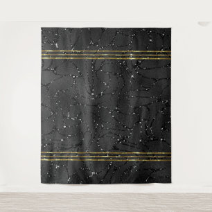 Luxury black monochromatic glam background tapestry