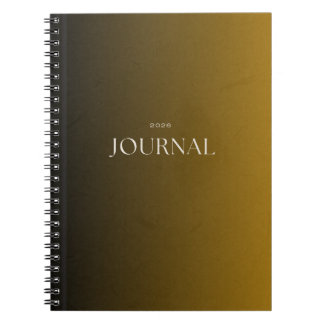 Luxury Black & Mustard Journal 2026