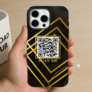 Luxury Black Phone Case with Custom QR Code