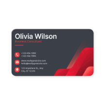 Luxury Black Red Business Card