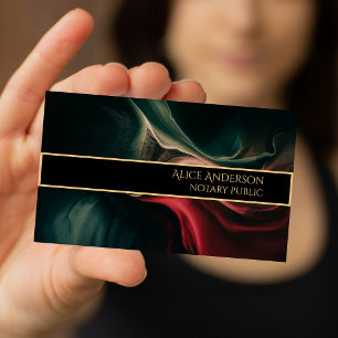 Luxury black red green gold elegant glam chic business card