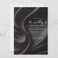 luxury black satin wedding