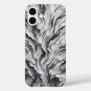 Luxury Black & White Marble Case - Deep Layered 
