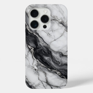 Luxury Black & White Marble Phone Case Elegant M
