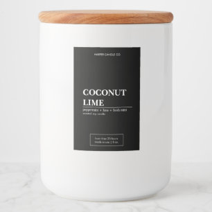 Luxury Black & White Matte Candle Label