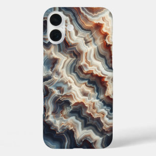Luxury Blue and Amber Agate Phone Case - Intricate